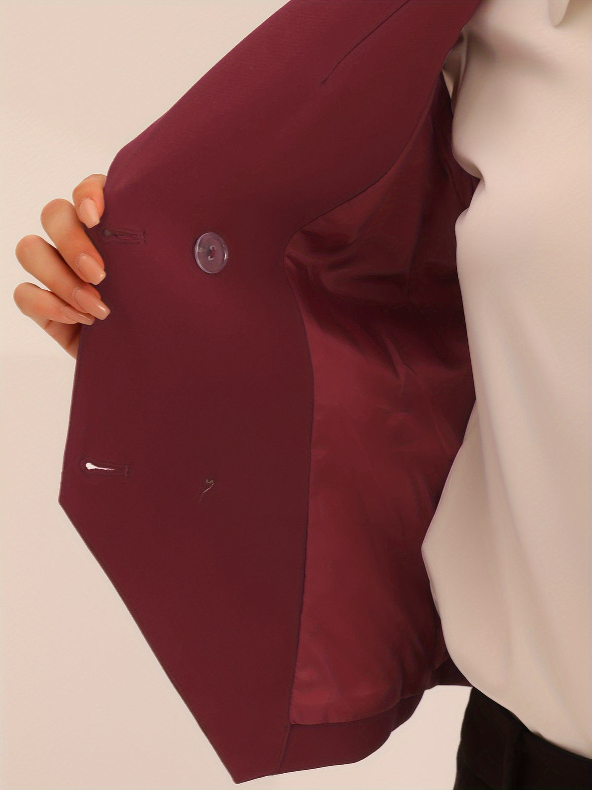 Women's Suit Vest Double Breasted Lapel Dressy Waistcoat Vest