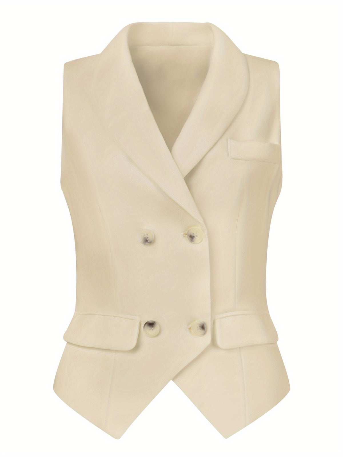 Women's Suit Vest Double Breasted Lapel Dressy Waistcoat Vest