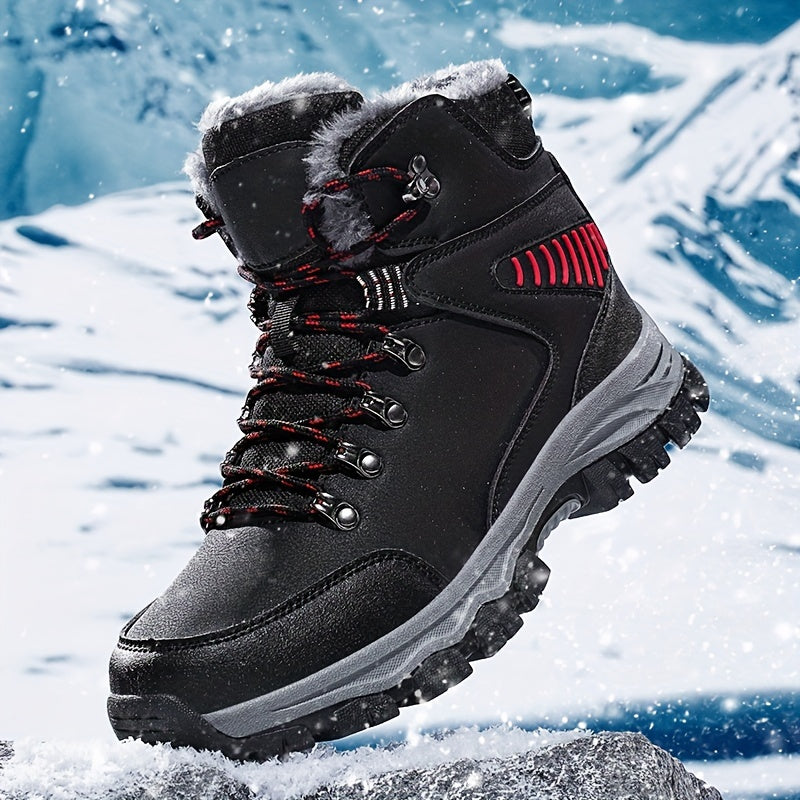 Men's Winter Snow Boots, High Quality and Slip-Resistant, Comfortable with Lining, Warm Outdoor Casual Sports Shoes