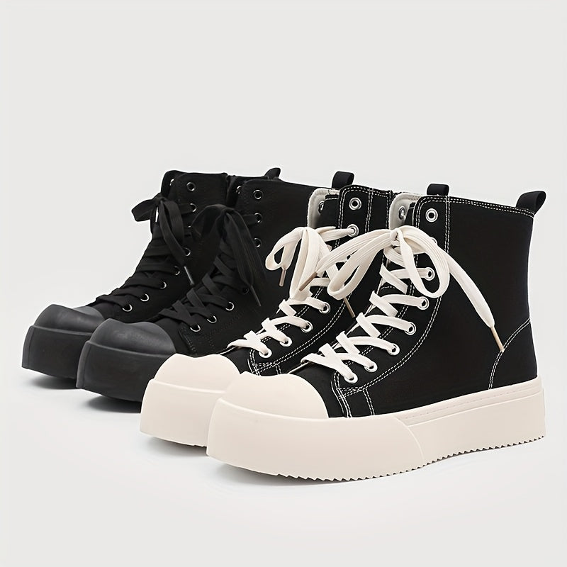 Trendy Fashion Men's Shoes, Wear- Casual Comfortable Canvas Sneakers, Popular Versatile Skate Shoes