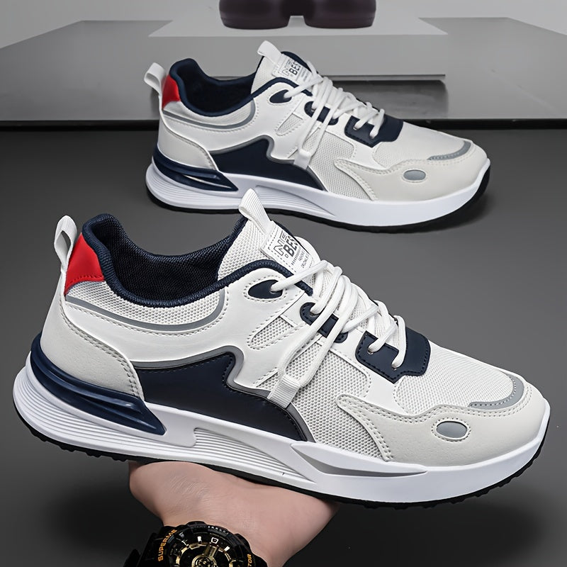 [Men's Sports Shoes] Mesh Summer Men's Casual Trendy Sports Shoes - Breathable Running Sneakers for Students with Thick-Sole Dad Shoes