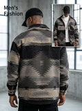 Men'S Thick Ethnic Style Retro Lapel Casual Fashion Daily Outing Commuting Autumn And Winter New Style Suitable for Men'S Long-Sleeved Retro Ethnic Style Jacket