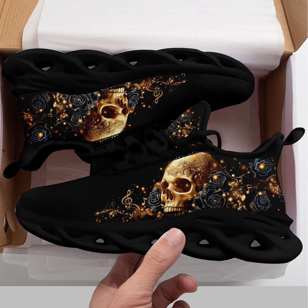 Plus Size Men's Low Top Skull Design Sneakers, Gothic Streetwear Lace-Up Shoes, Trendy Men's Fashion Footwear, Casual Comfortable Walking Trainers for All Seasons