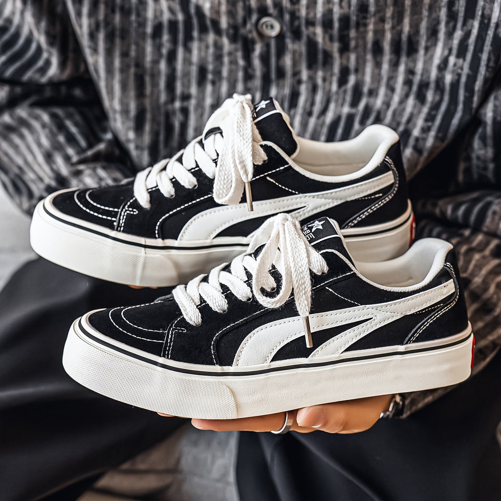 Men's Low-Top Canvas Shoes New Autumn Collection Versatile Athletic Casual Flat-Bottom Classic Skate Shoes Trendy Men's Footwear