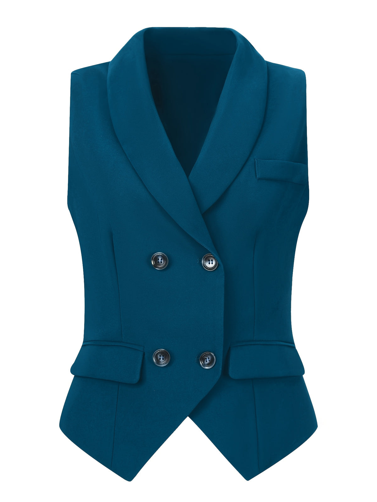 Women's Suit Vest Double Breasted Lapel Dressy Waistcoat Vest