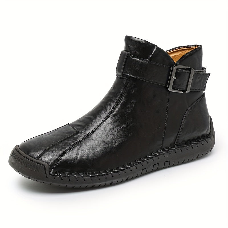 Men's Autumn/Winter High-Top Zippered Handcrafted Fashion Boots