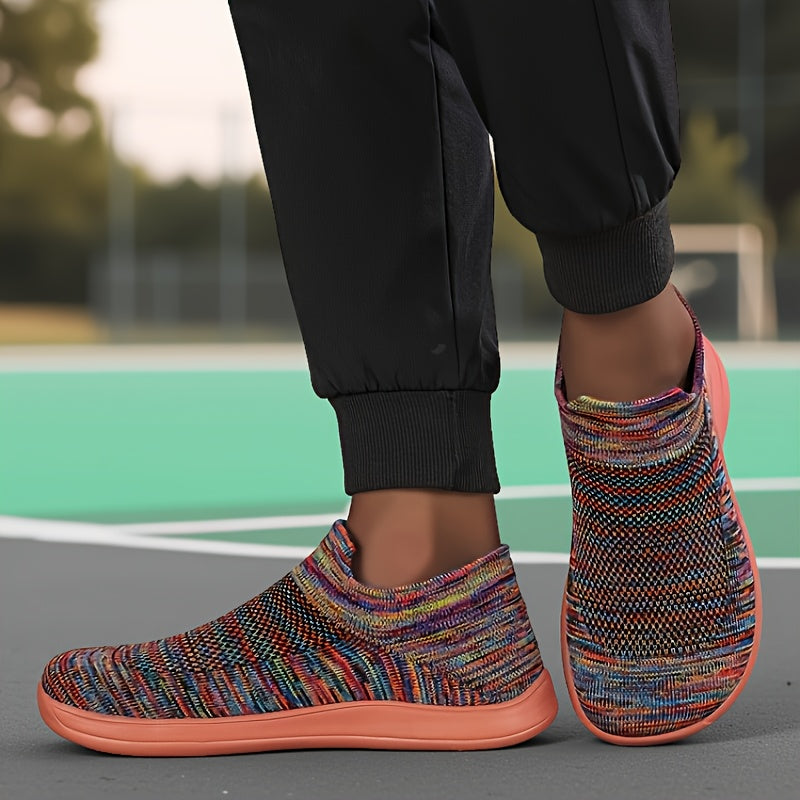 Men'S And Women'S Wide Version Casual Sports Outdoor Fitness Foot Fat Widened Ultra-Light Breathable Slip-On Fly Woven Barefoot Shoes