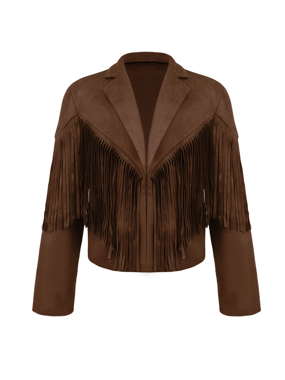 Men'S Faux Velvet Casual Tassel Western Style Coat