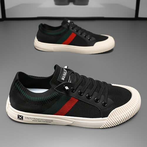 1 Pair of Breathable Canvas Shoes, Men's, Comfortable, Suitable for All Seasons, Outdoor Commuting and Casual Wear, Lightweight, Large Size, Ideal for Running and Training
