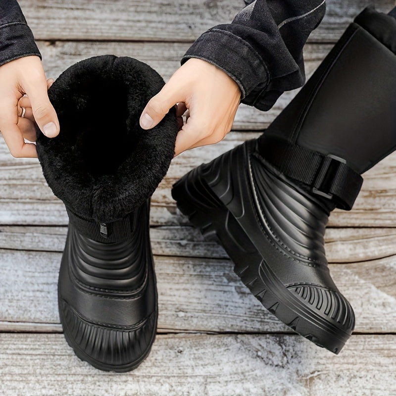 New Men'S Stylish Snow Boots, Outdoor Insulated Warm Hiking Shoes, Comfortable And Versatile Non-Slip Winter Footwear for Men, Available in Large Sizes from 38 to 51