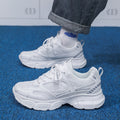 Men's Fashion Sneakers - All-Season Low-Top Casual Sneakers, Solid Color Lace-Up Round Toe, Synthetic Upper, Fabric Lining, Daily Wear Cloth Insole, Casual Sneakers | Modern Sneakers | Ventilated Structure