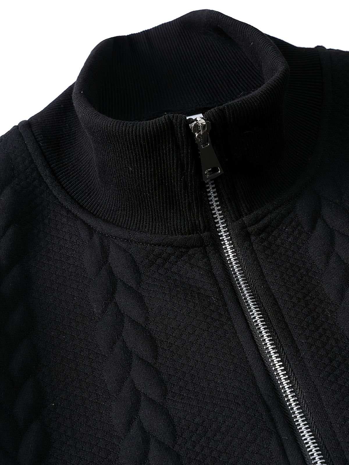Men's Fashion Casual Elegant Medium Stretch Cardigan, Men's Casual Full-Zip Cardigan, Spring/Autumn Jacquard Casual Jacket with Jacquard Design, Suitable for All-Season Wear, Ideal for Casual and Formal Outfits, Fashionable Jacquard with Striped Knit