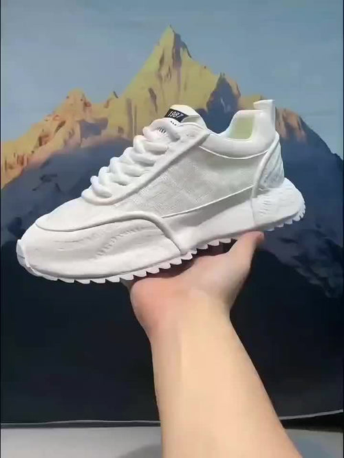 1 Pair Men'S Fashion Trendy Classic Versatile Outdoor Sports Running Shoes, Shoes Overall Blue And White, Thick Sole, Suitable for Fashion And Trendy People'S Daily Commuting And Outdoor Leisure Wear