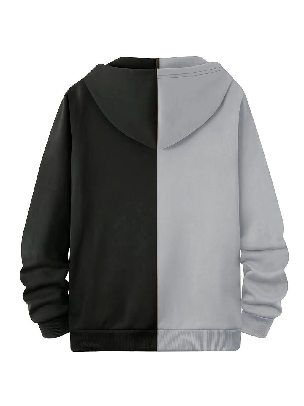 Men's Autumn/Winter Printed Hooded Zip-Up Jacket