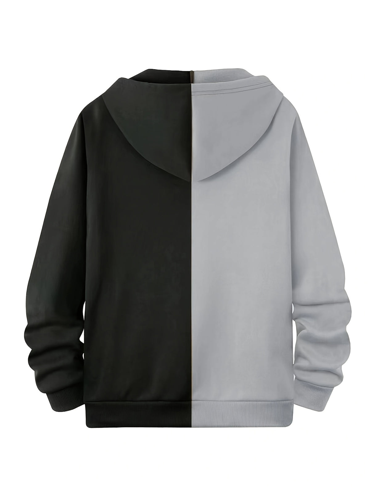Men's Autumn/Winter Printed Hooded Zip-Up Jacket