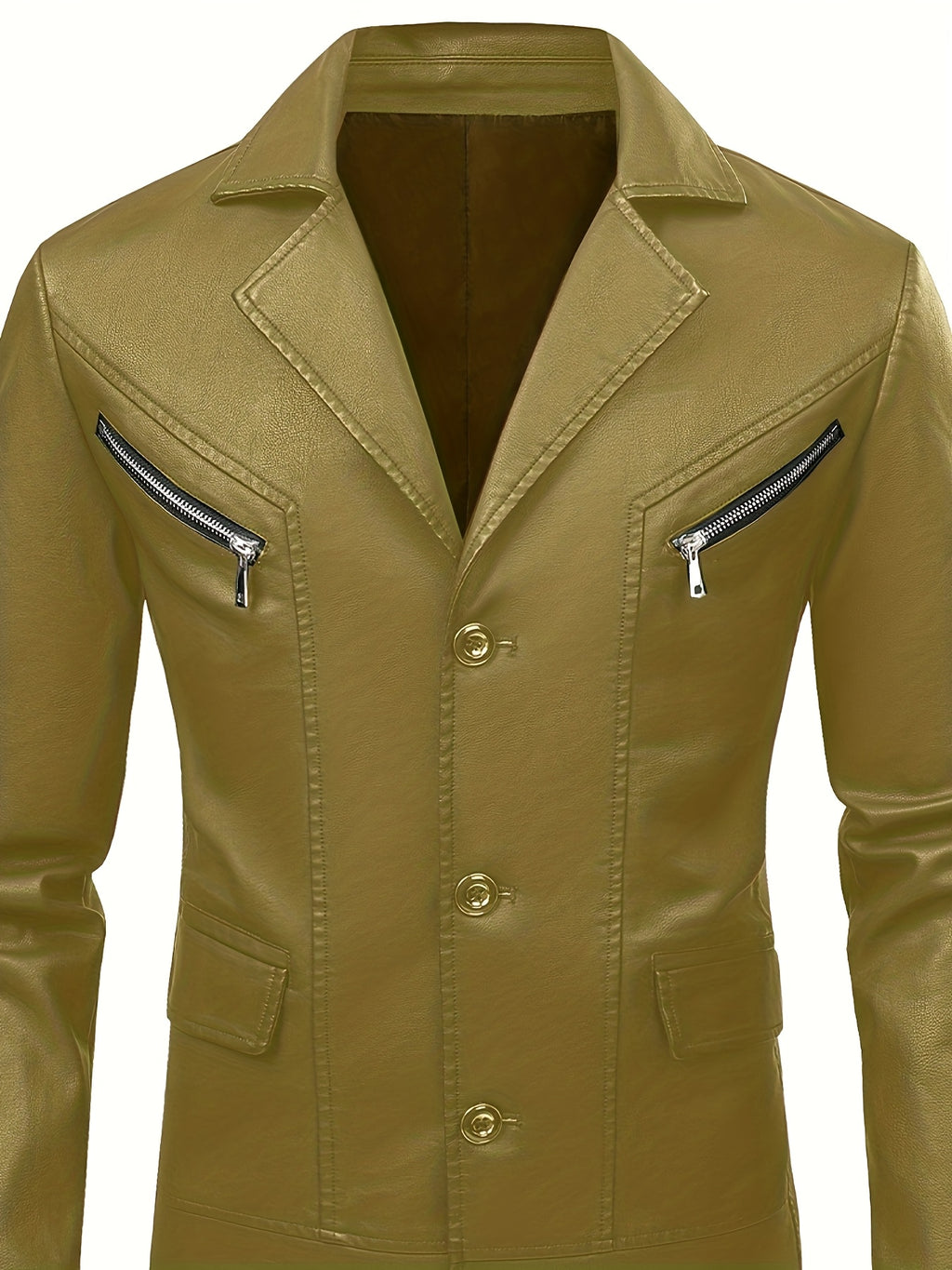 [Pearson OBM] Men'S Casual Jacket, Solid Color Fashion Versatile Suit Jacket, Suitable for Daily Commuting Wear