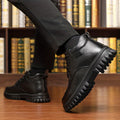 Men's Winter High-Top Shoes with Lining, Warm Genuine Leather Casual Boots, Large Size Soft Sole, Wear-, Slip-, High Quality Snow Boots