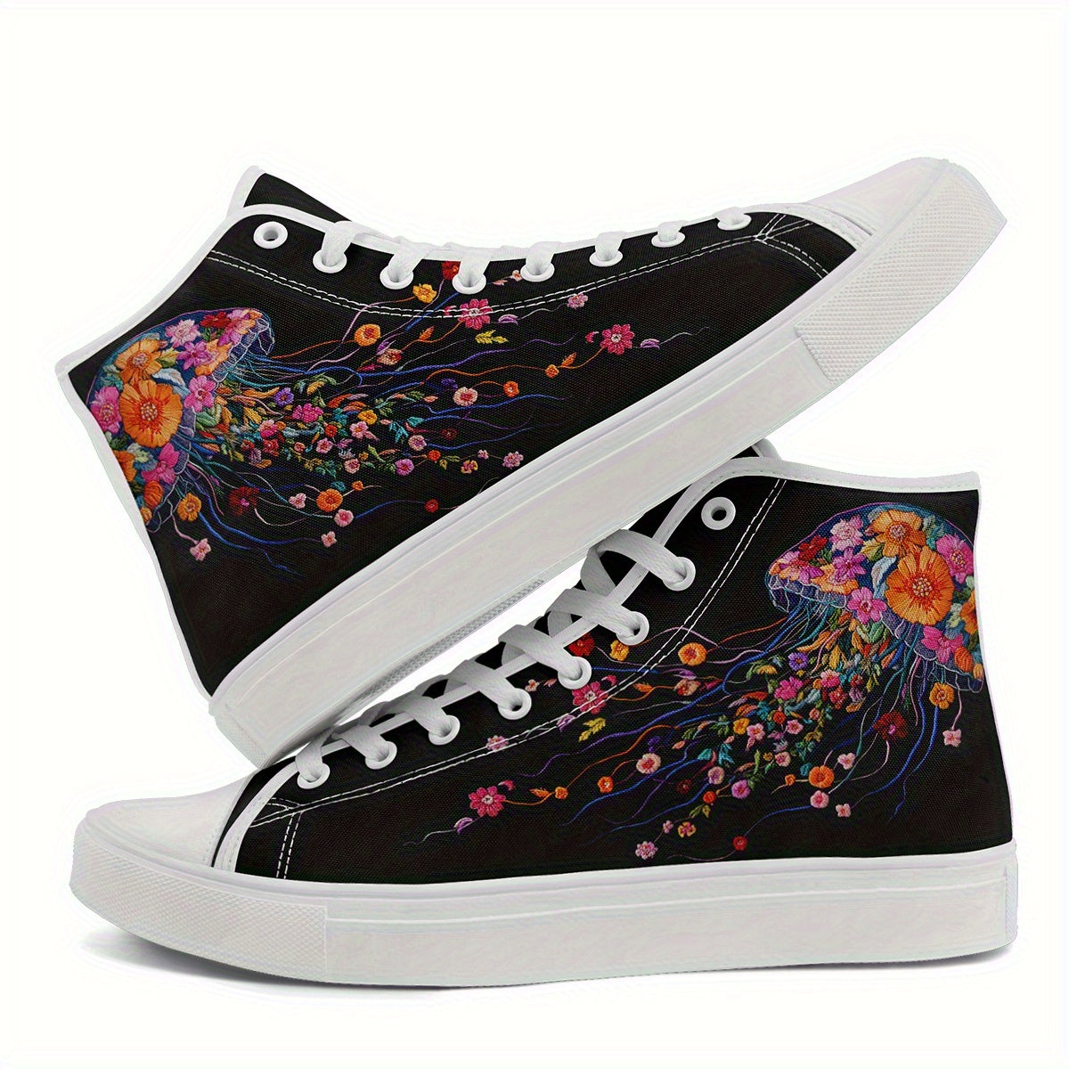 Men's Plus Size High-Top Casual Sneakers, Starry Artistic Print Lightweight Shoes for Street Style & Everyday Comfort, Unisex All-match Shoes for Daily Wear