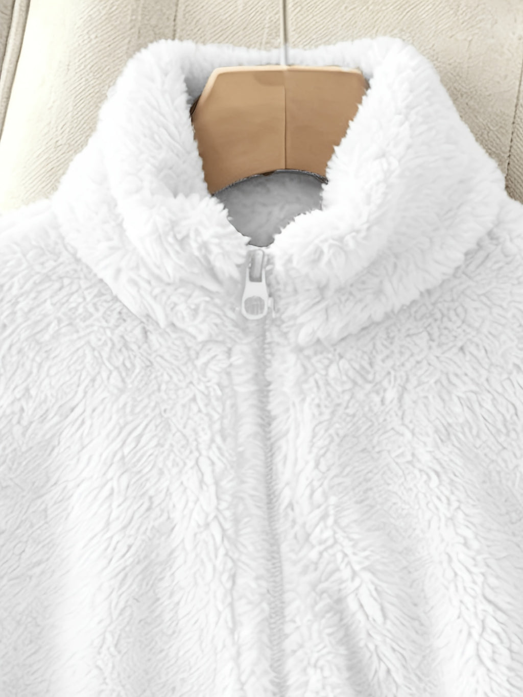 Autumn Winter New Product, Solid Color Double-Faced Fleece Vest, Women'S Casual Faux Coat, Stand Collar Zipper Design with Pockets, Winter Jacket for Comfortable Wear in Autumn And Winter