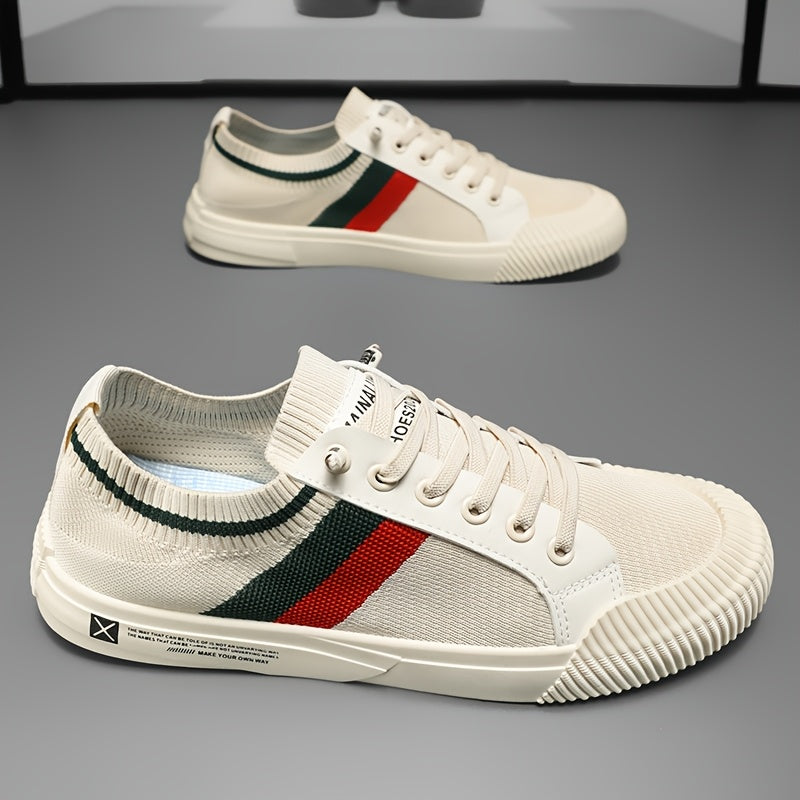 1 Pair of Breathable Canvas Shoes, Men's, Comfortable, Suitable for All Seasons, Outdoor Commuting and Casual Wear, Lightweight, Large Size, Ideal for Running and Training