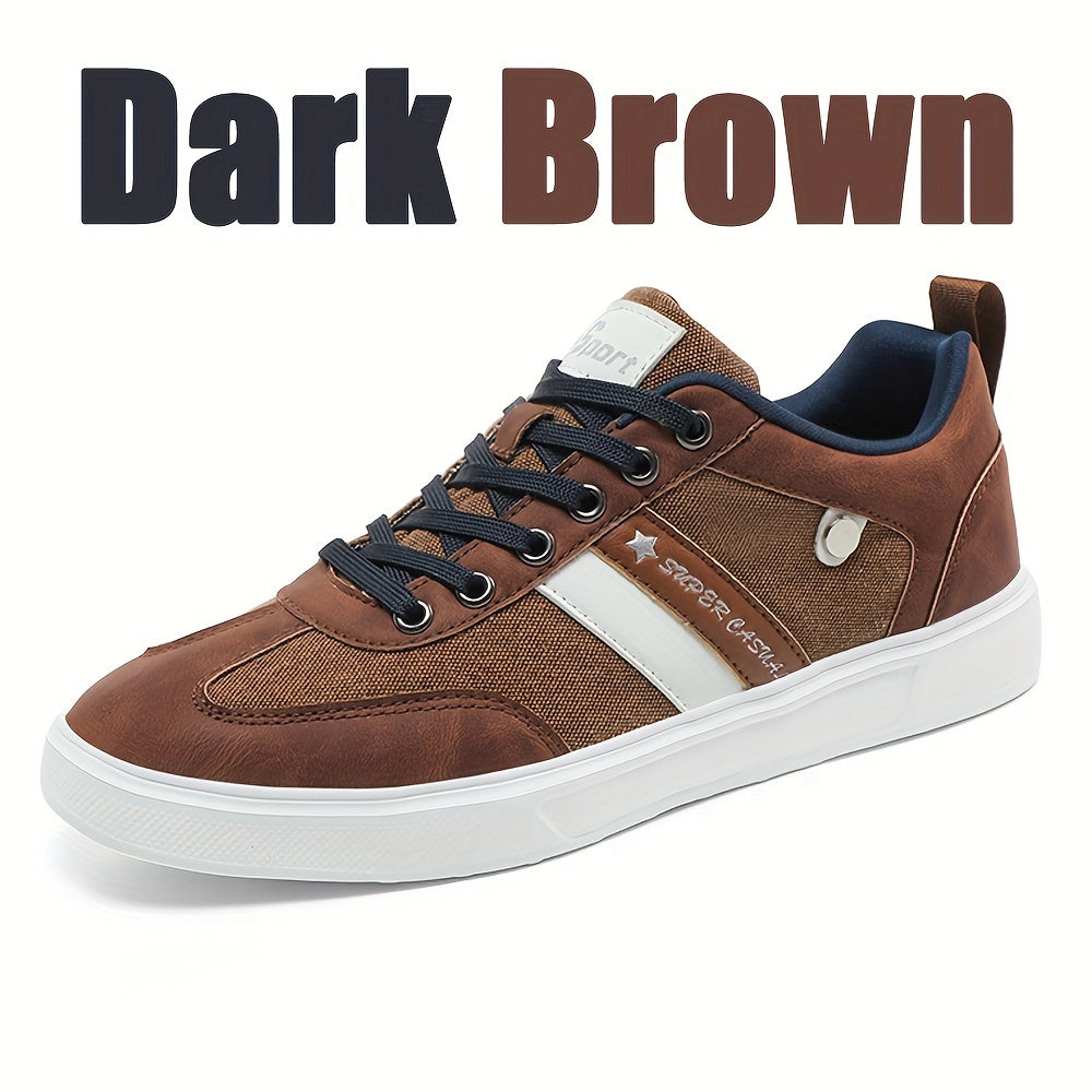 Men's Fashion Classic Casual Shoes, Street Sport Skate Shoes, Soft Sole and Soft Upper, Breathable and Lightweight