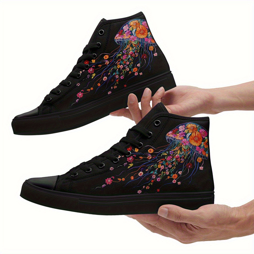 Men's Plus Size High-Top Casual Sneakers, Starry Artistic Print Lightweight Shoes for Street Style & Everyday Comfort, Unisex All-match Shoes for Daily Wear