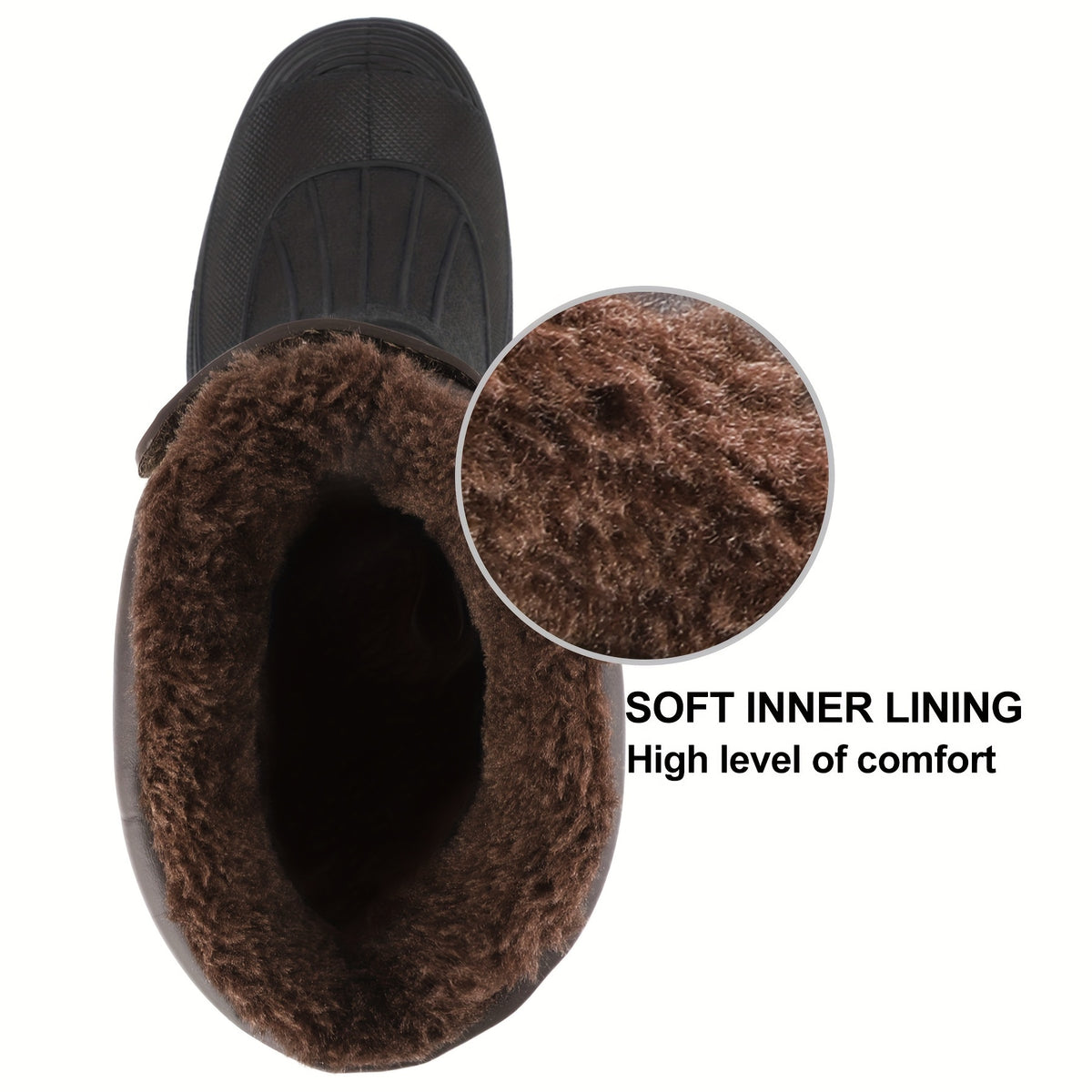 Knixmax Outdoor Men's Winter Boots, Warm Lined Snow Boots Winter Shoes with Upper and Non-Slip Soles Suitable for Hiking Trekking Climbing Mucker & Yard Fishing Country Gardening Biker,Ankle Support Fluffy