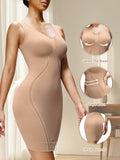 [Seamless Shaping Dress] Women's Seamless Shaping Dress - Tummy Control & Lifting Bodycon Dress - Soft Breathable High Elasticity Shapewear - Sleeveless Backless Bodysuit for Daily Wear & Party - Full-Body Shaping Dress