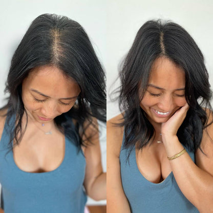 Nanofibre Toppik 12g + Fixativ Fiberhold = Păr vizibil mai des în câteva secunde – fără operații, fără trucuri!