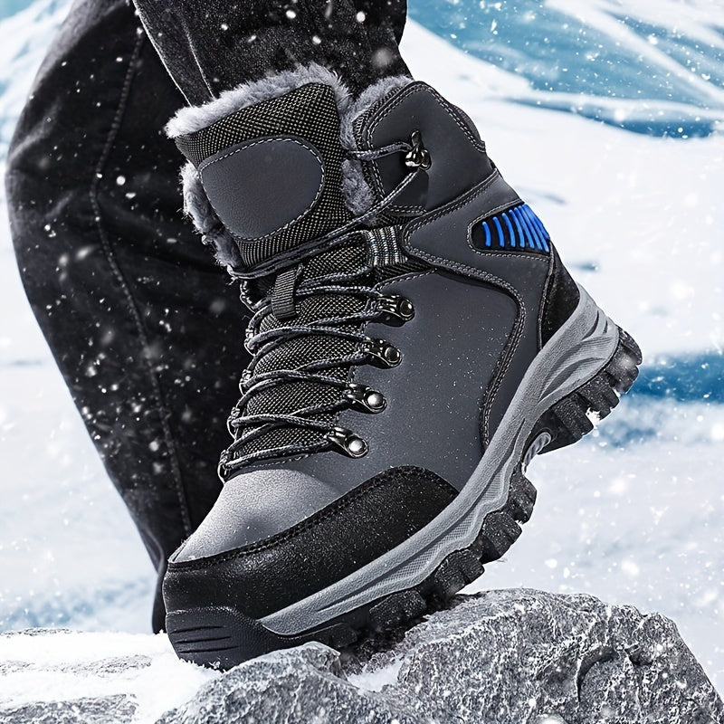 Men's Winter Snow Boots, High Quality and Slip-Resistant, Comfortable with Lining, Warm Outdoor Casual Sports Shoes