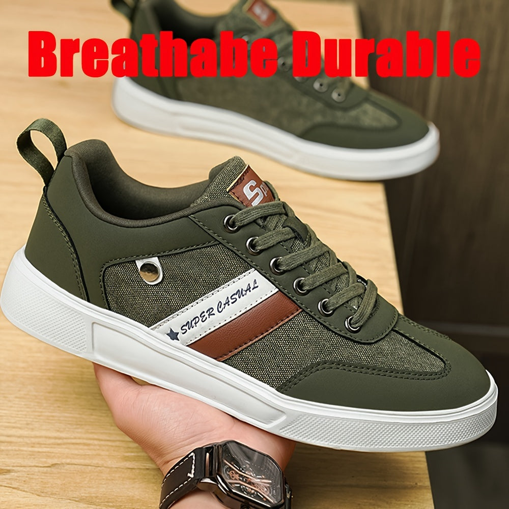 Men's Fashion Classic Casual Shoes, Street Sport Skate Shoes, Soft Sole and Soft Upper, Breathable and Lightweight