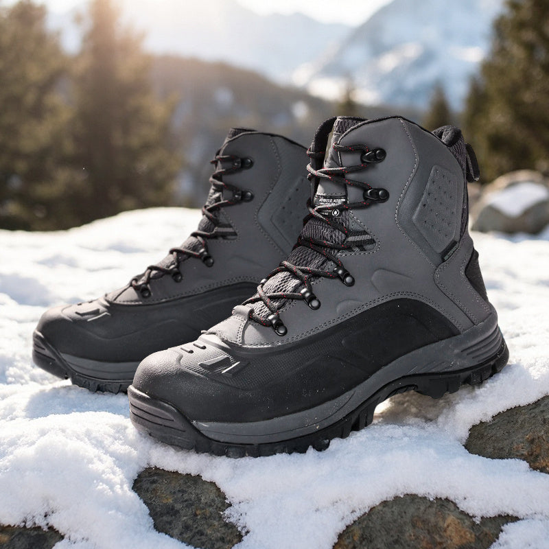NORTIV 8 Men's Insulated Waterproof Construction Hiking Winter Snow Boots Winter Work Hunting Ice Fishing Trekking Outdoor Adventures