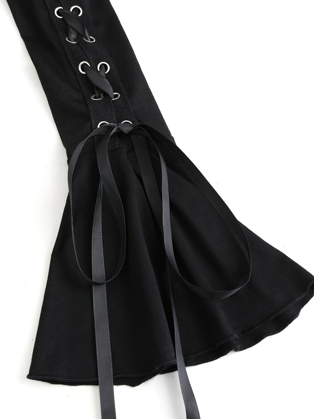 Long-Sleeve Dress with Hood • Square Bottom • Flared Sleeves with Ties
