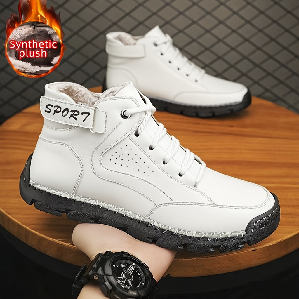 Autumn Winter Cross-Border Plus Size Hand Stitching Fashion Trend Wearable Non-Slip Thermal Casual Shoes Men'S Boots
