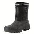 Knixmax Outdoor Men's Winter Boots, Warm Lined Snow Boots Winter Shoes with Upper and Non-Slip Soles Suitable for Hiking Trekking Climbing Mucker & Yard Fishing Country Gardening Biker,Ankle Support Fluffy
