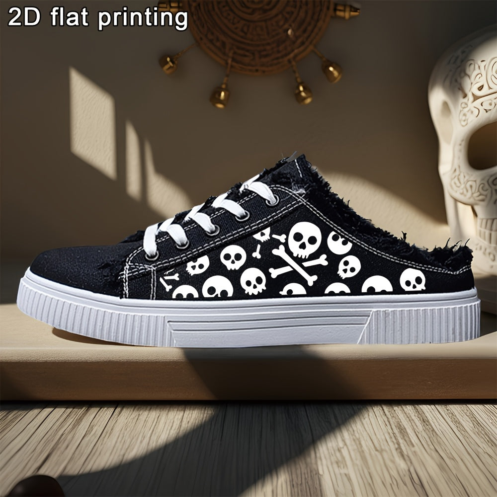 Kulou1-10-X003 Men'S Casual Sneakers Skate Shoes Lace 2D Print Series Campus Casual All-Season