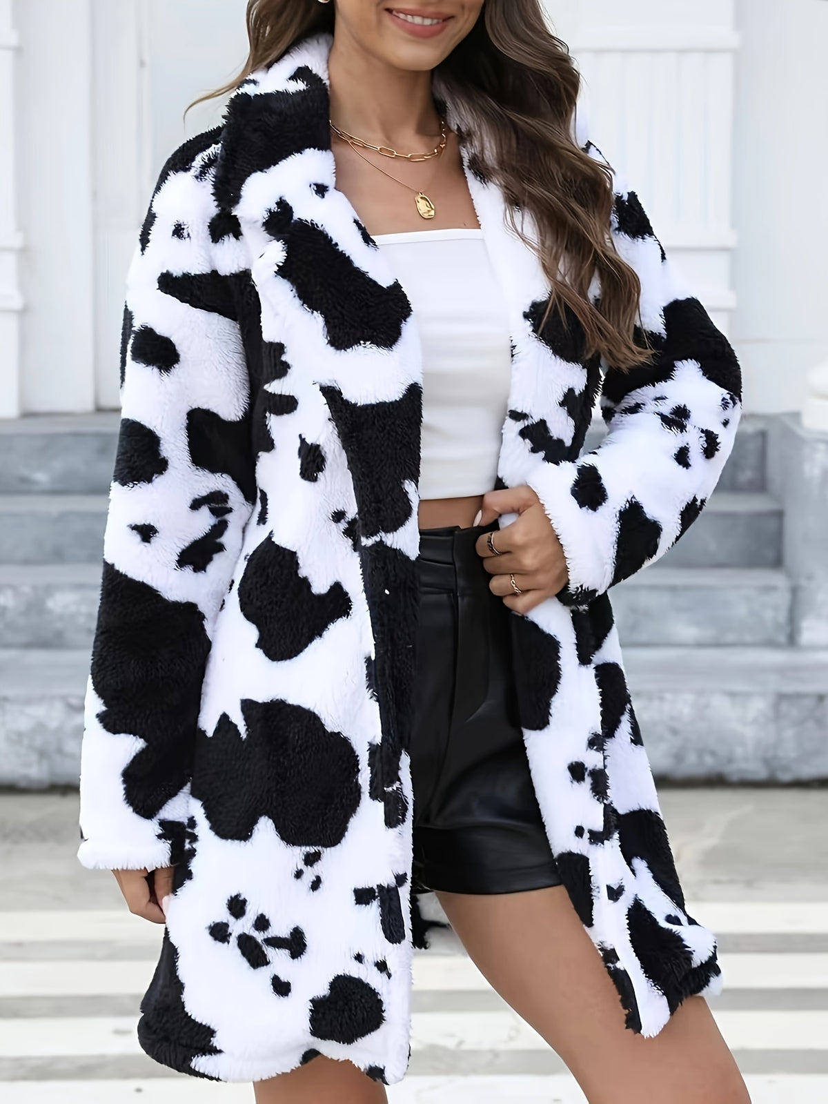 New Style Plush Coat Autumn and Winter Long Coat Thickened Version