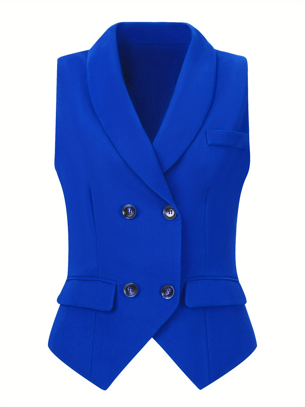 Women's Suit Vest Double Breasted Lapel Dressy Waistcoat Vest