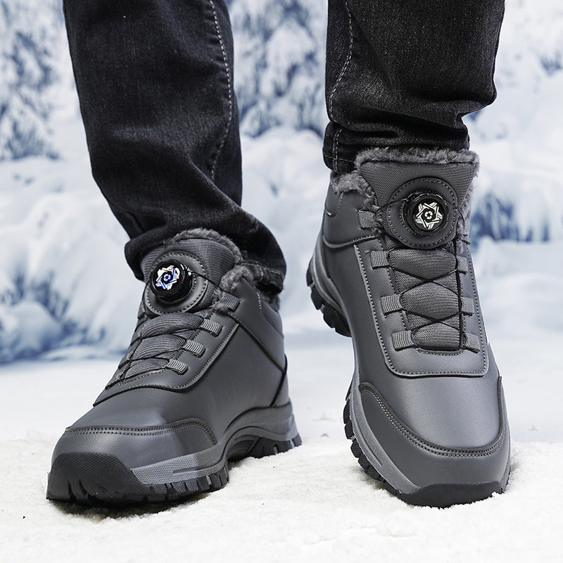 Men's Ankle Boots, Men's Sneakers, Men's Autumn/Winter Plush-Lined Thickened Warm Casual Sneakers