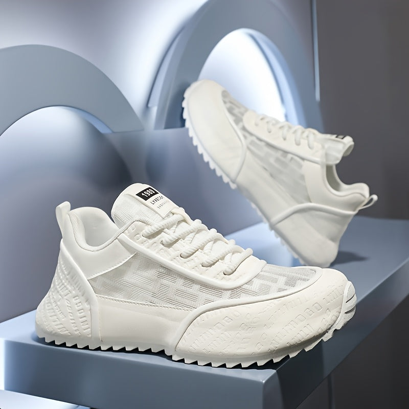 1 Pair Men'S Fashion Trendy Classic Versatile Outdoor Sports Running Shoes, Shoes Overall Blue And White, Thick Sole, Suitable for Fashion And Trendy People'S Daily Commuting And Outdoor Leisure Wear