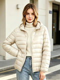 Winter Down Jacket Women'S Short Lightweight Thickened Korean Version Outfit Hot White Duck Down Warm Coat