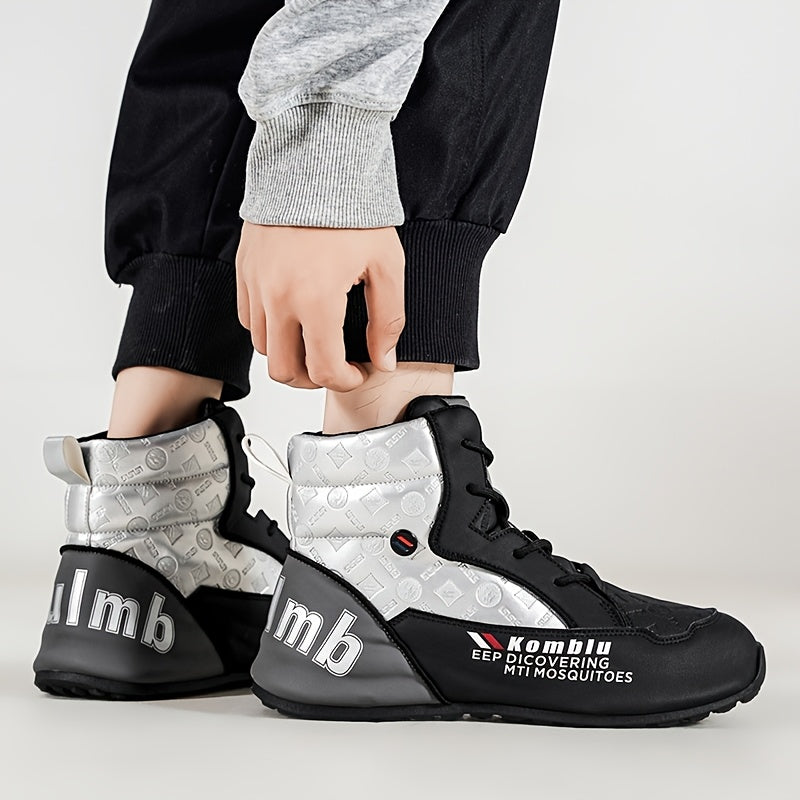 A Pair of Men's Fashionable, Comfortable, and Versatile Outdoor Snow Boots, Autumn/winter Outdoor Sports Warm Sneakers
