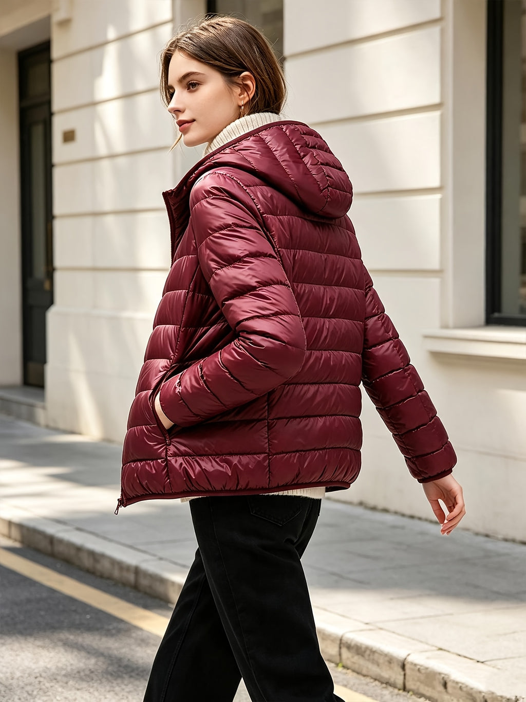Winter Down Jacket Women'S Short Lightweight Thickened Korean Version Outfit Hot White Duck Down Warm Coat