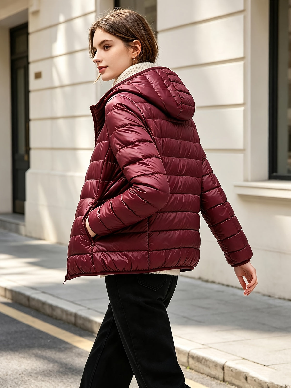 Winter Down Jacket Women'S Short Lightweight Thickened Korean Version Outfit Hot White Duck Down Warm Coat