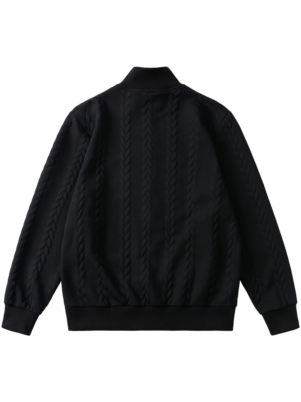 Men's Fashion Casual Elegant Medium Stretch Cardigan, Men's Casual Full-Zip Cardigan, Spring/Autumn Jacquard Casual Jacket with Jacquard Design, Suitable for All-Season Wear, Ideal for Casual and Formal Outfits, Fashionable Jacquard with Striped Knit