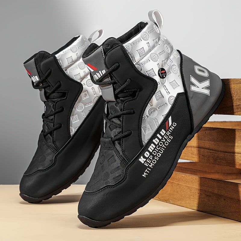 A Pair of Men's Fashionable, Comfortable, and Versatile Outdoor Snow Boots, Autumn/winter Outdoor Sports Warm Sneakers