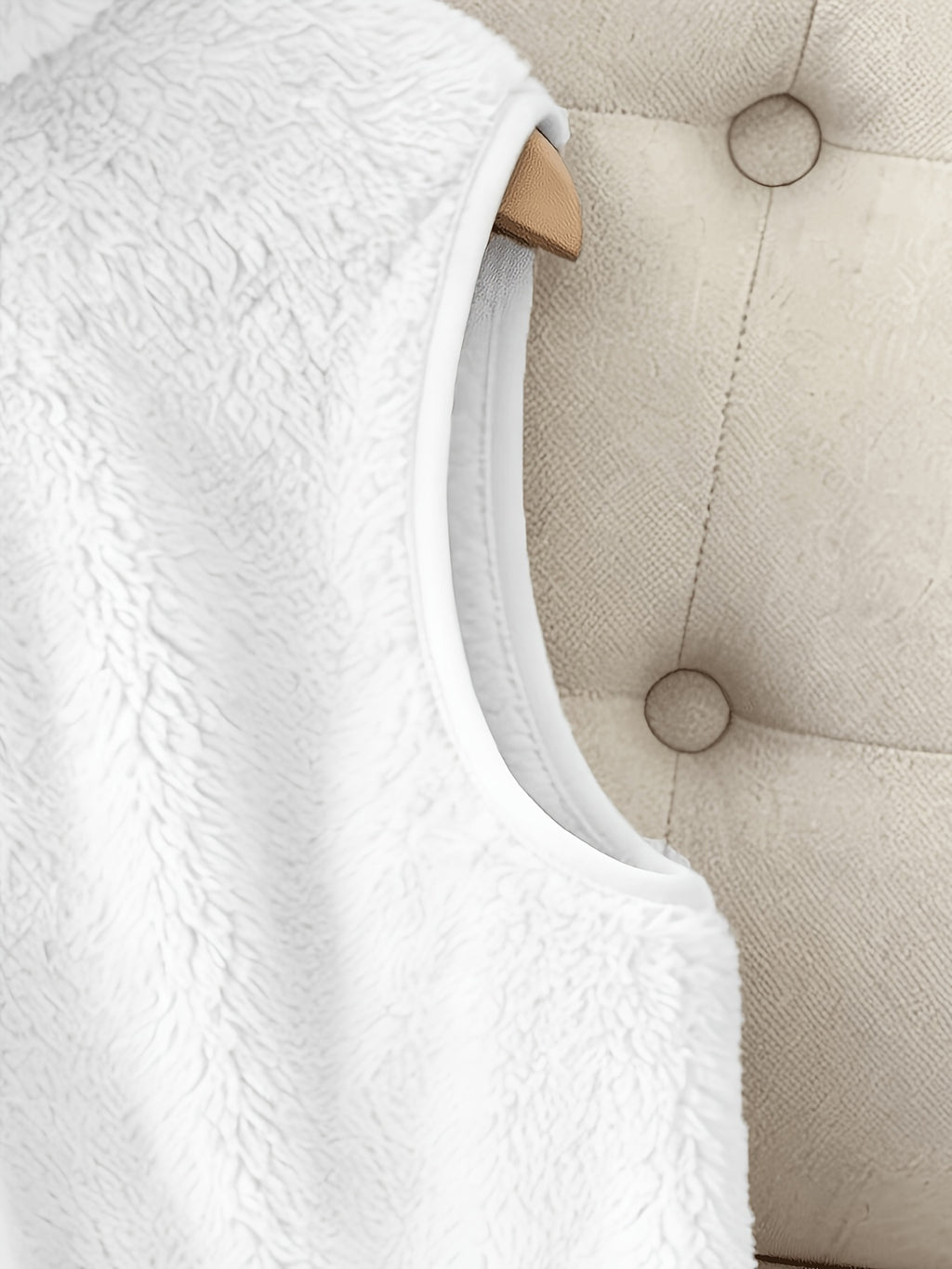 Autumn Winter New Product, Solid Color Double-Faced Fleece Vest, Women'S Casual Faux Coat, Stand Collar Zipper Design with Pockets, Winter Jacket for Comfortable Wear in Autumn And Winter
