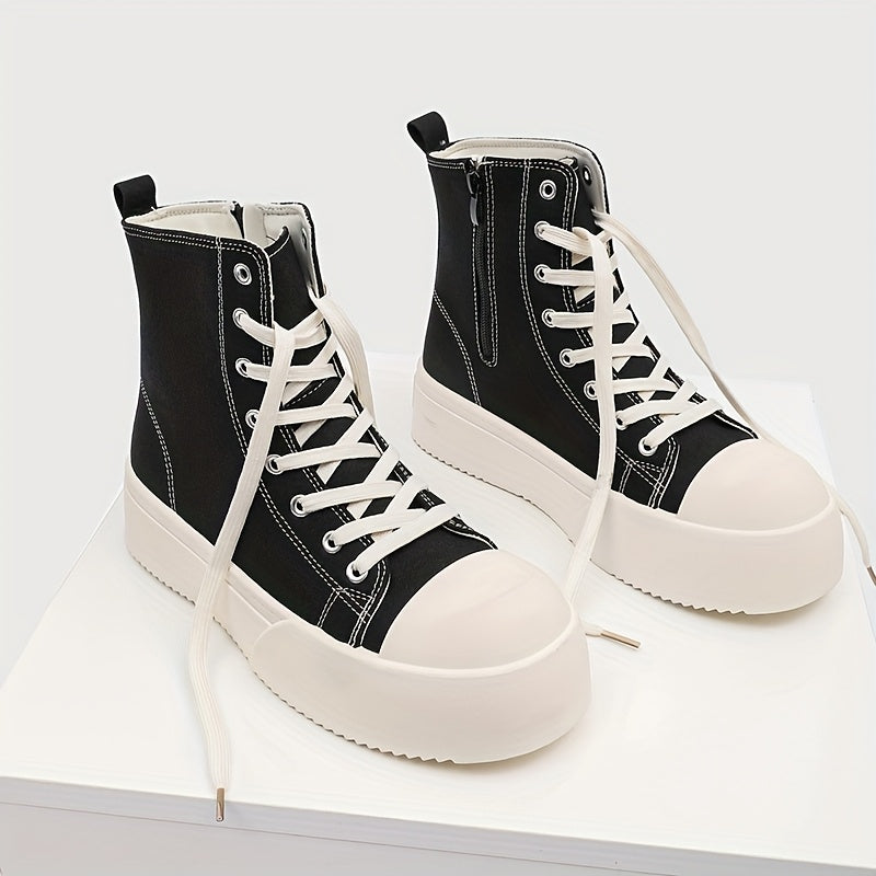 Trendy Fashion Men's Shoes, Wear- Casual Comfortable Canvas Sneakers, Popular Versatile Skate Shoes