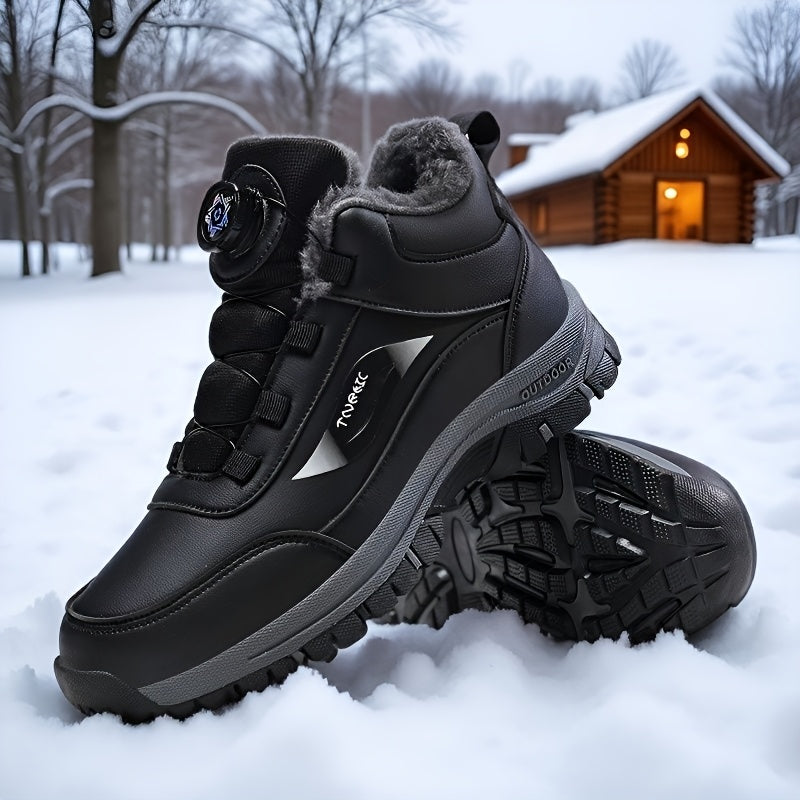 Men's Ankle Boots, Men's Sneakers, Men's Autumn/Winter Plush-Lined Thickened Warm Casual Sneakers
