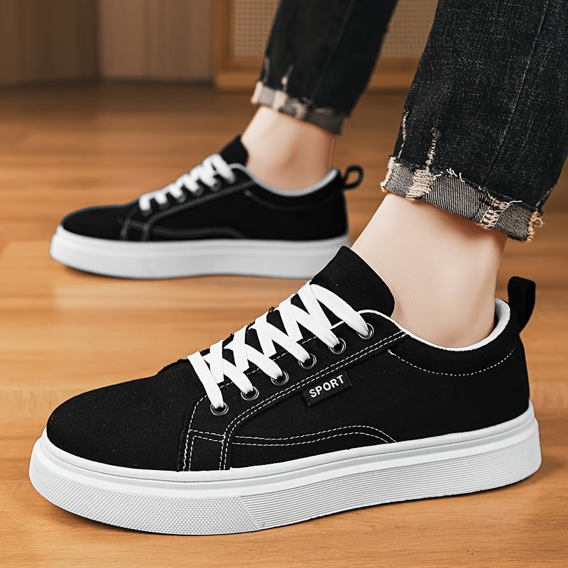 Men's Fashion Canvas Shoes, Trendy Casual Skateboarding Sneakers, Versatile Running Shoes for Students